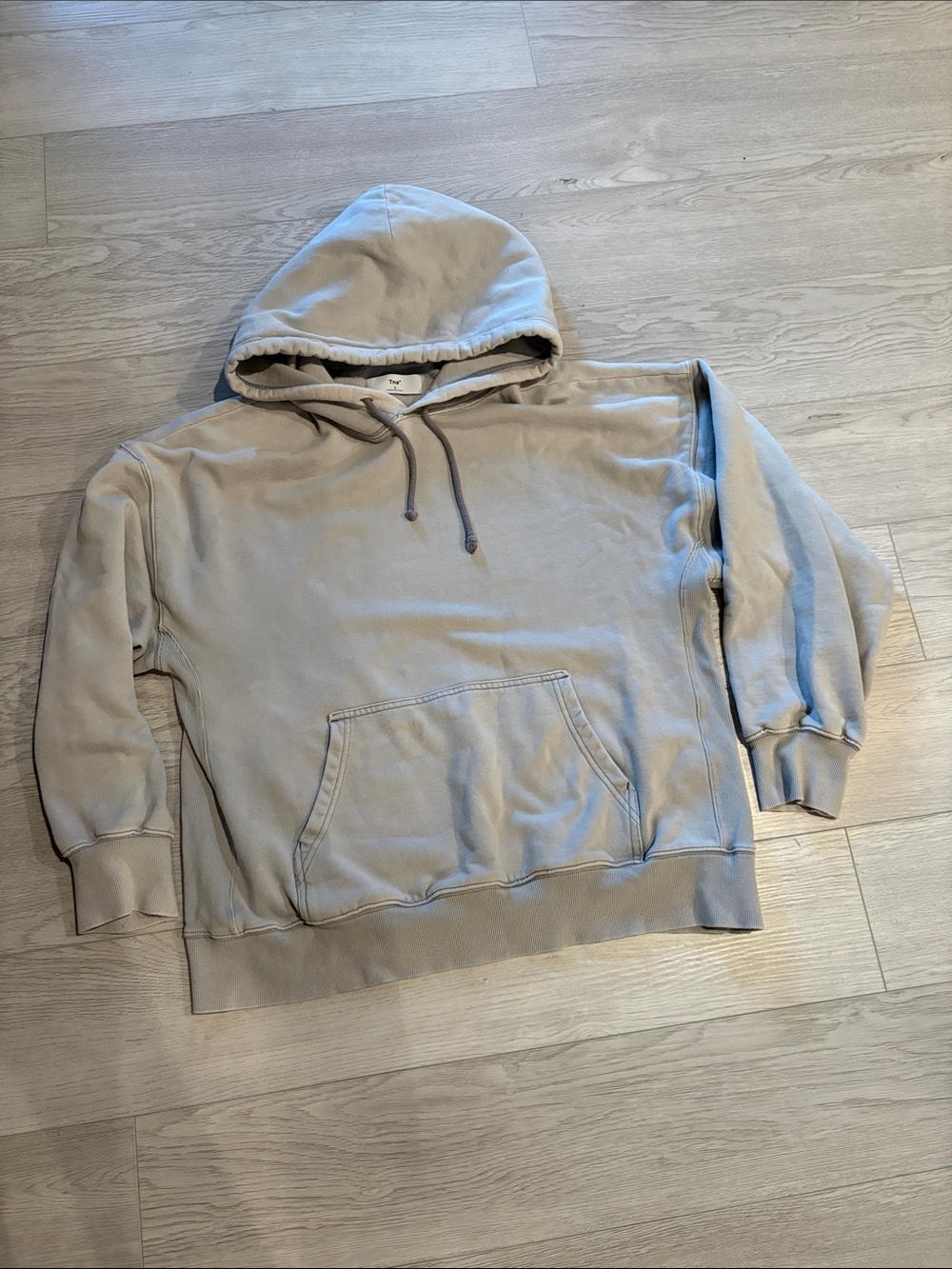 TNA Men's Hooded Pullover Sweatshirt in Taupe